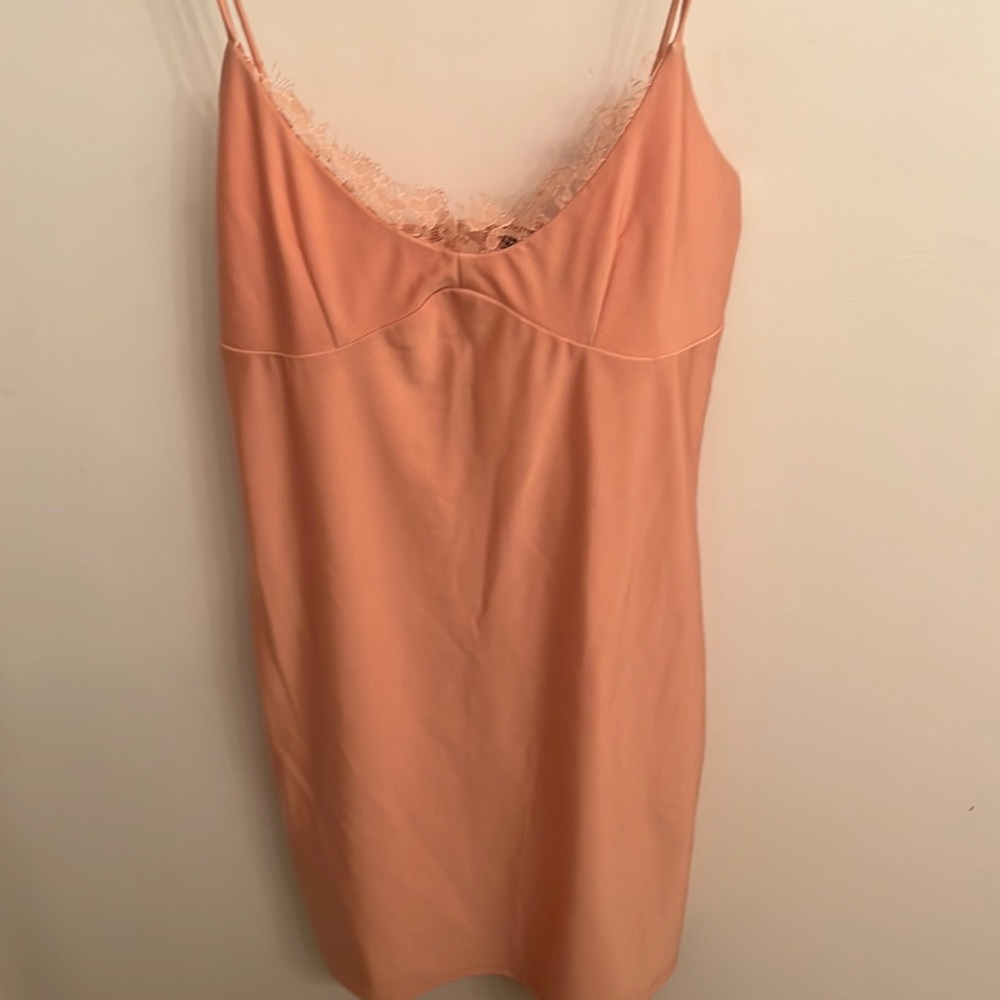 Pink polyester dress